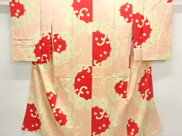 アンティーク　菊模様長襦袢